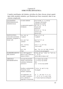 65 Capitolo IV STRUTTURA SINTATTICA L`analisi morfologica del