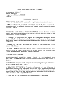 Matematica - Liceo scientifico Gobetti