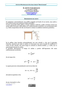 Il moto parabolico