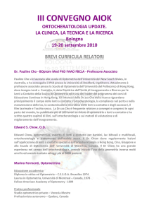 Relatori - Ottica e Optometria