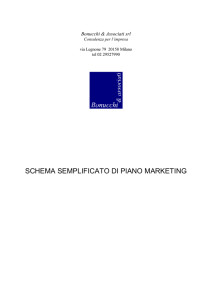 schema semplificato di piano marketing