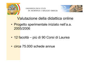 Valutazione della didattica online