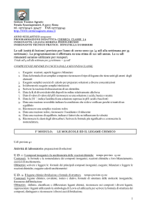 La programmazione è - Chimicando con le classi seconde