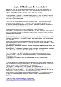 Origine del Melodramma – La Camerata Bardi