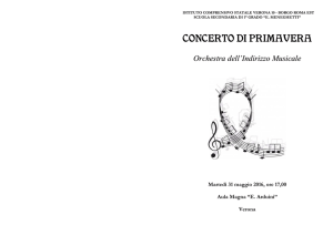 concerto di primavera - Istituto Comprensivo Verona 10