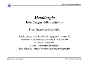 Metallurgia della saldatura