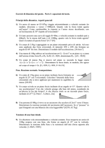 Esercizi di dinamica del punto. Parte I: equazioni - e