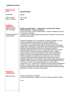 curriculum vitae - Comune di Vercelli