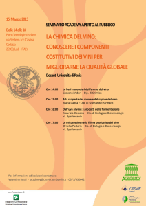 la chimica del vino - Università degli studi di Pavia