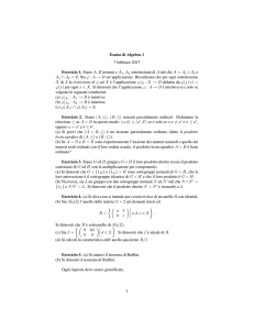 Esame di Algebra 1 7 febbraio 2017 Esercizio 1. Siano A, B insiemi