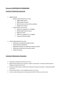 Matematica Finanziaria - Dipartimento di Economia e Finanza