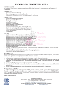 PROGRAMMA DI DESIGN DI MODA