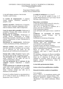 Programma di Statistica Medica