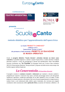 metodo didattico per l`apprendimento dell`opera lirica