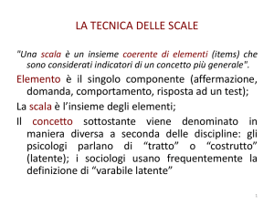 La tecniche di scaling multi-item