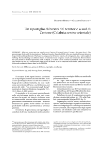D. Marino G. Pizzuti: Un ripostiglio di Bronzi