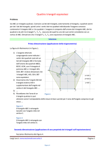 Quattro triangoli equiestesi