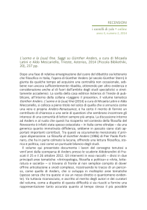 (sua) fine. Saggi su Günther Anders, a