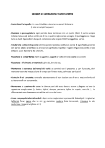 scheda di correzione testo scritto - istituto comprensivo di calcinaia