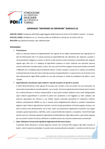 seminario “imparare ad imparare” (modulo a)