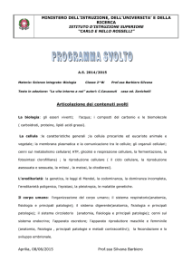 Biologia - prof.ssa Barbiero