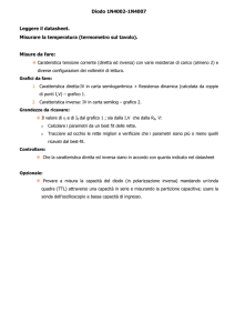 Diodo 1N4002-1N4007 Leggere il datasheet. Misurare la