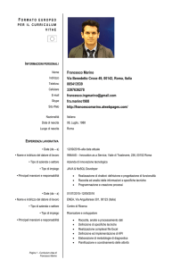 Curriculum Vitae Formato Europeo - Exedra
