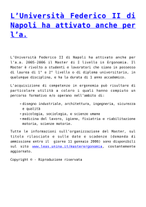 L`Università Federico II di Napoli ha attivato anche