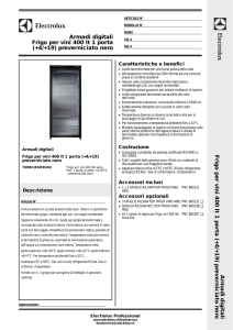 Frigo per vini 400 litri wine-line, 1 porta in vetro, +4+19°C