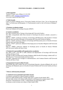 Vincenzo CESAREO - Sociologia per la persona