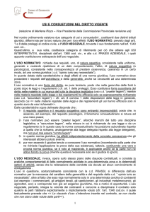 Usi e Consuetudini nel diritto vigente