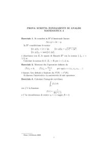 PROVA SCRITTA FONDAMENTI DI ANALISI MATEMATICA 2