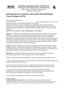 Studio elettrofisiologico trans esofageo