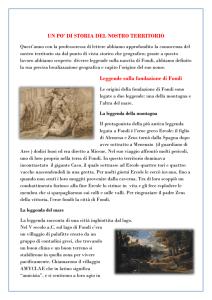 La leggenda della fondazione di Fondi