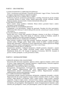 parte i gravimetria - Scienze Geologiche