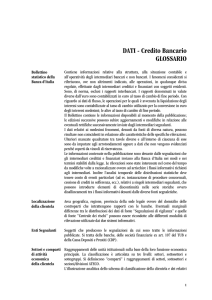 DATI - Credito Bancario