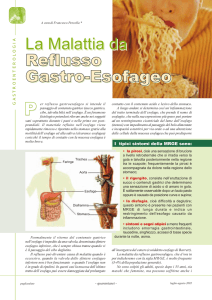 La Malattia da Reflusso Gastro-Esofageo La Malattia da Reflusso