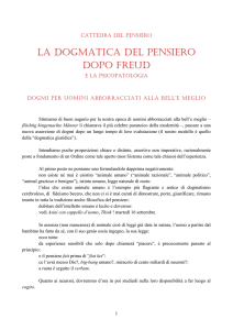la dogmatica del pensiero dopo freud