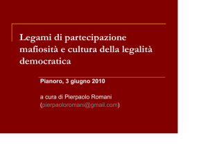 Slide mafiosità e cultura della legalità democratica
