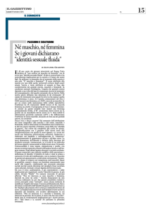 Né maschio né femmina: se i giovani dichiarano