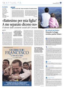 Battesimo per mia figlia? A me separato dicono no