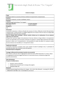Scheda tecnologica Titolo Metodo di analisi di un processo di lettura