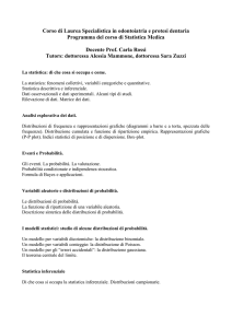 Statistica Medica - Corso di Laurea Specialistica e Magistrale in