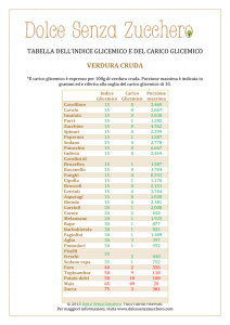 Tabella Verdura Cruda - Dolce Senza Zucchero