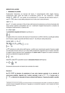 Macroeconomia _1. Mercato del lavoro