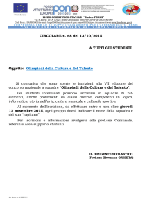 68 OLIMPIADI DELLA CULTURA E DEL TALENTO