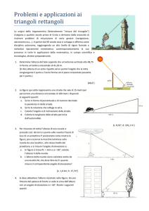 Problemi e applicazioni ai triangoli rettangoli