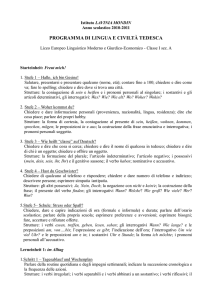 programma di lingua e civiltà tedesca