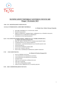 MANIPOLAZIONI VERTEBRALI AD ENERGIA MUSCOLARE