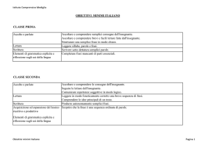 ITALIANO - Obiettivi minimi